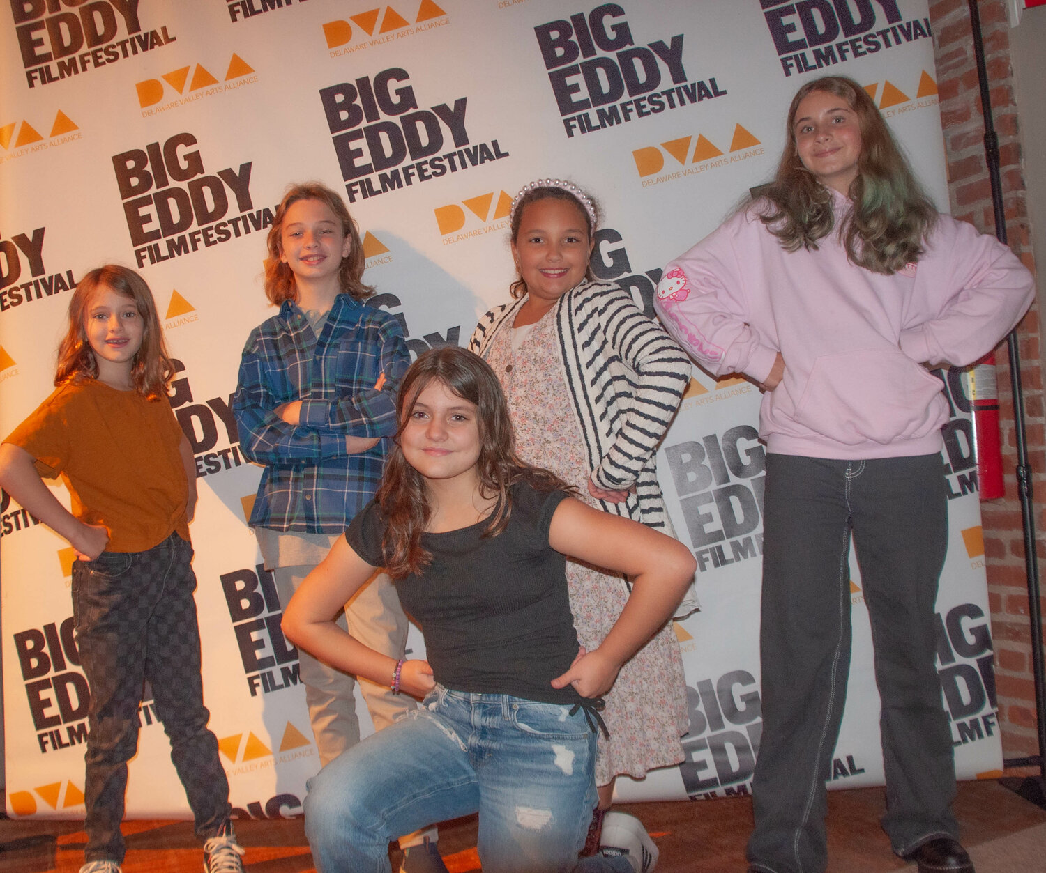 I could see the joy reflected in the faces of young filmmakers Alice, left; Emmett; Victoria; Emily; and Polly at last week's screening of shorts presented as part of the Big Eddy Film Festival.